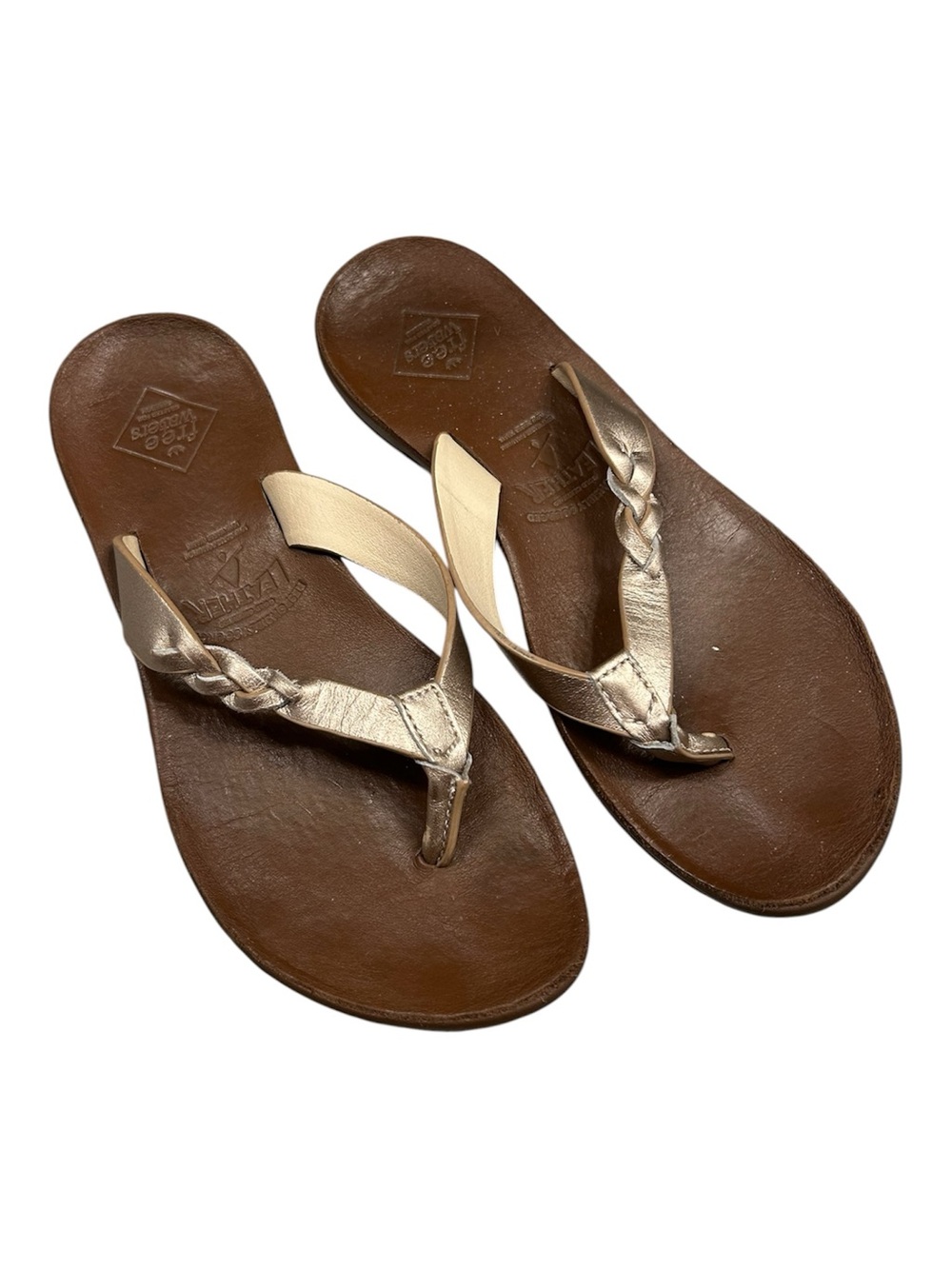 Free Waters Leather Sandals Thong Sustainable Size 6